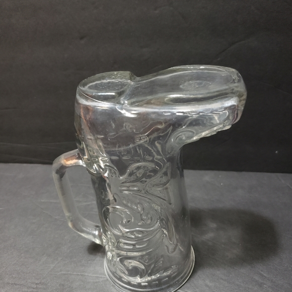 Vintage GLASS  Embossed Western Cowboy Glass Boot Mug - Picture 6 of 9